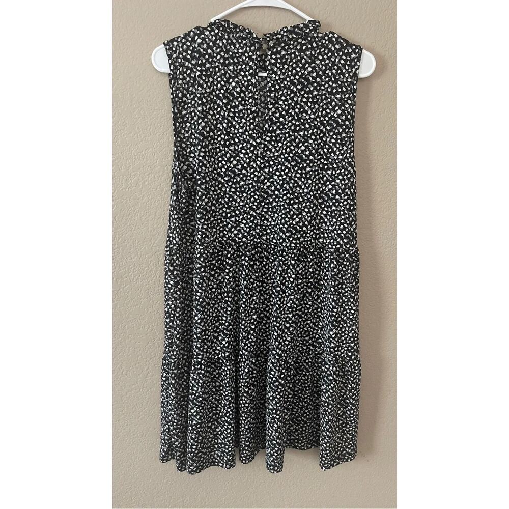 Rielle Ruffle Mock Neck Mini Tent Black Grey White Party Dress Size XL - NWT - Picture 6 of 13